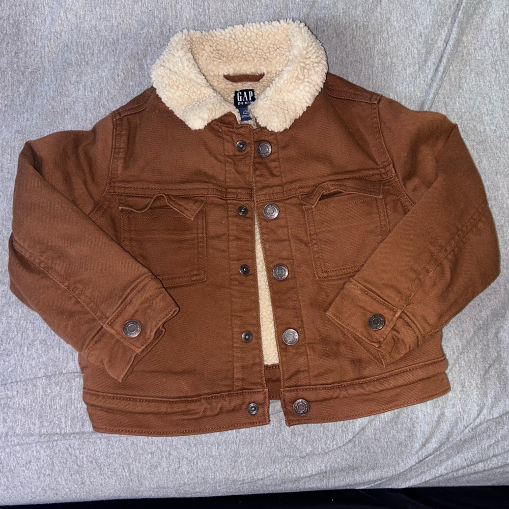 GAP Kids Brown Sherpa Jean Jacket